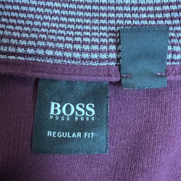 Hugo Boss Sweater Mens Medium Maroon‎ Regular Fit Pullover Mock Neck Long Sleeve - Picture 9 of 13